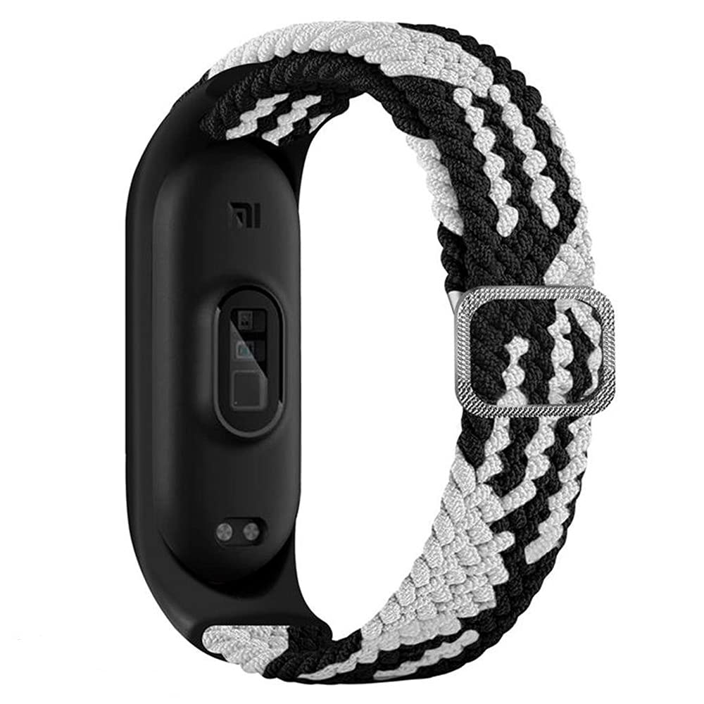 Braided Solo Loop Strap Compatible for Xiaomi Mi Band 6 5 4 3, Adjustable Nylon Elastic Sport Replacement Wristband For Xiaomi Band Mi Band 6, Mi Band 5, Mi Band 4, Mi Band 3