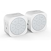 Outlet Timer Indoor 2 Pack, Countdown Timers for Electrical Outlets Up to 6H for Lights, Iron, Fan, Electric Bike, Auto Shut Off Switch for Home Kitchen Bedroom, 1875W