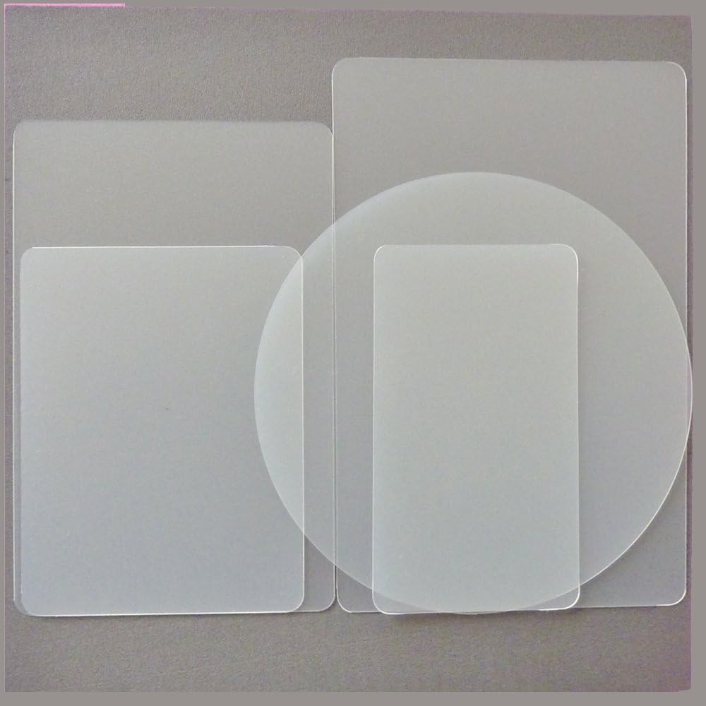 Art of Cake® Perfect Edge Flexi Smoother (Set of 5 Flexi Smoothers) for Cake (1.Circle with a Diameter 125mm 2.Rectangle 155x105mm 3.Rectangle 100 x 70mm 4.Rectangle 140x90mm 5. Rect100 x 60 mm)