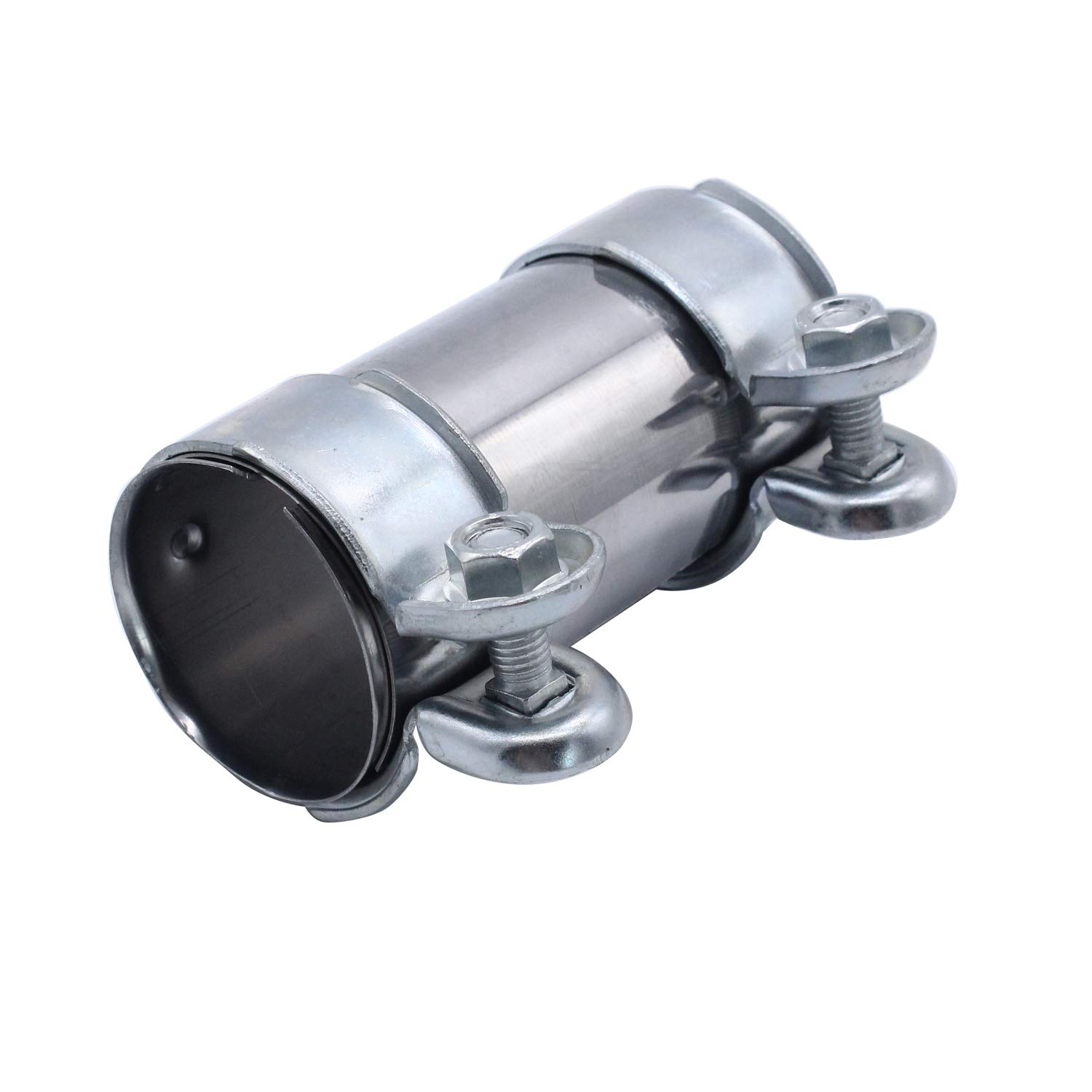 TAKPART Exhaust Clamp Pipe Connector Double Clamp Exhaust Pipe Clamp Ø 55 mm x 125 mm — image 1