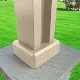 Alumabase&reg; H-Post Base Kit for Aluminum Patio Covers/Awnings (Mojave Tan/Maplewood)