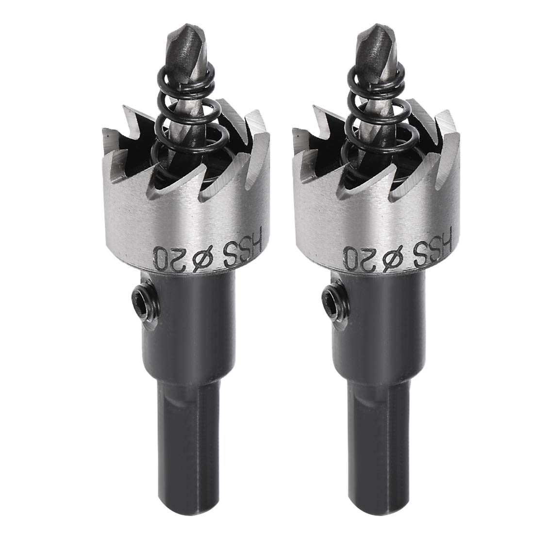 sourcingmap 2 Pcs 20mm High Speed Steel HSS Drill Bit Hole Saw Cutter for Metal Alloy Wood