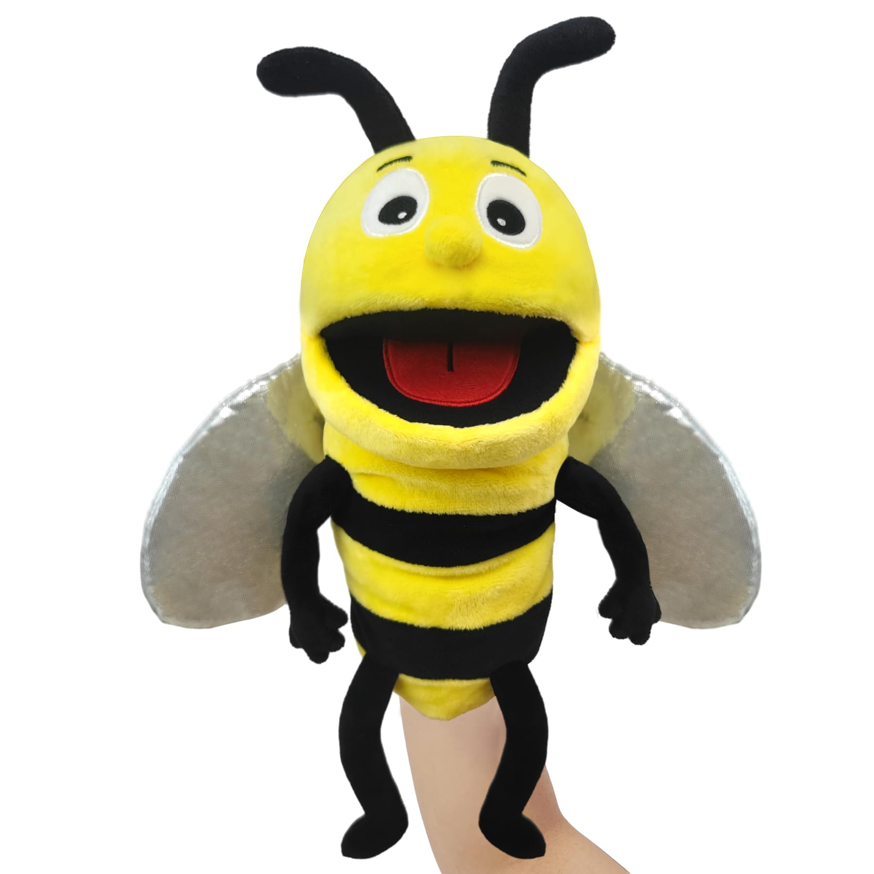 JUSTQUNSEEN Bee Animal Puppets, 13" - Kids Hand Puppets for Toddlers & Kids Age 1-8, Role Play