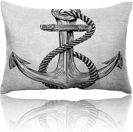 Amazon Co Jp Anchorsimple スタイル アイコン 海にインスパイアされた波模様 海洋 海 ライフグレー ペールグレー ホワイト 14 X ホーム キッチン