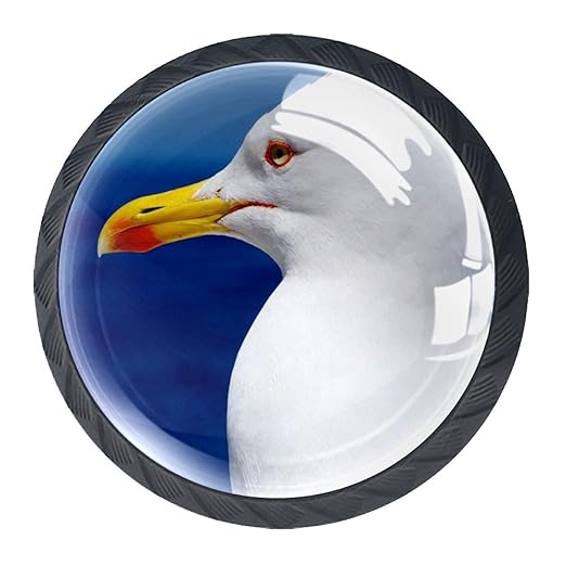 Küchenschrankknöpfe Weißer Tiervogel Nachttischknöpfe Bemalte