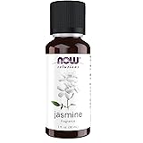 NOW Essential Oils, Jasmine Fragrance, Romantic Aromatherapy Scent, Steam Distilled, 100% Pure, Vegan, Child Resistant Cap, 1