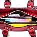 Women's Classic Red Shoulder Bag Lady Simple Leather Top Handle Tote Boston Handbag