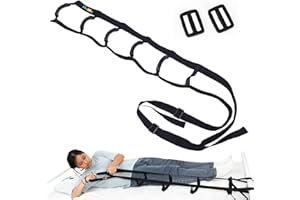 KkaFFe Bed Ladder Assist Pull Up Sit Up with 6 Handles, Adjustable Rope Bed Ladder Strap, Bed Rope Ladder Helper for Seniors, Pregnant, Handicap, Injury