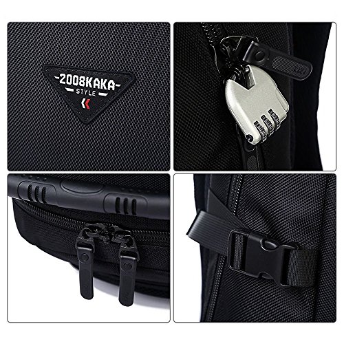 KAKA Backpack for 17-Inch Laptops - Black