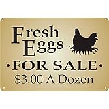 nobrand Fresh Egg Sale Hen Nest Chicken Prim Country Farm Yard Sign Metal Tin Sign 40x30 cm New