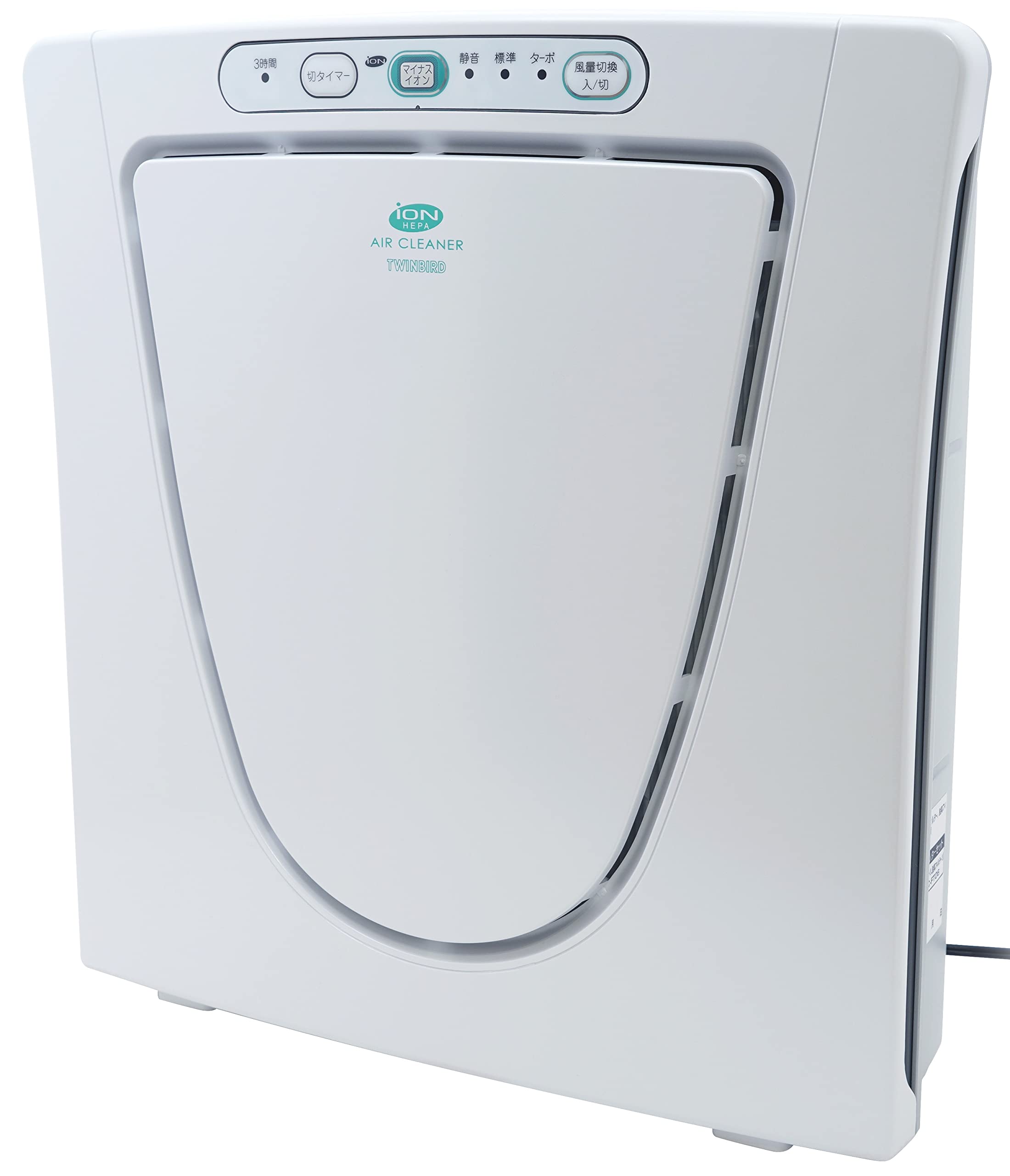 TWINBIRD(ツインバード) 空気清浄機 12畳 HEPAフィルター マイナスイオン発生 脱臭 ペット パワー3段切替 タイマー付 パールホワイト AC-D358PW商品画像