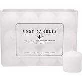 Root Candles Fragrance Free Votive Candles Premium 10-Hour Votives Handcrafted Beeswax Blend Candle, 12-Count, Unscented