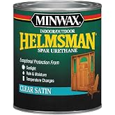 1 qt Minwax 63205 Clear Helmsman Indoor/Outdoor Spar Urethane, Satin