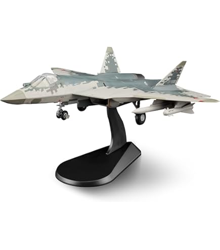 Amazon.com: Herpa Sukhoi T-50-5R SU-57 Prototype White Shark