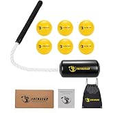 FATNSEAR Baseball &amp; Softball Swing Trainer,Baseball Rope Swing Training Bat,Batting Practice Equipment, Hitting Aid with 6 Soft Training Balls