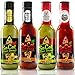 Guac & Hot Sauce Variety Pack | Gift Sets in a Custom Box |4 Bottle Sampler |2 Mild Ones |2 Hot Ones| Avocado Sauce | Guacamole Salsa Verde| Red Salsa Roja |Craft Taco Sauce | Real Avocados | By SoCal