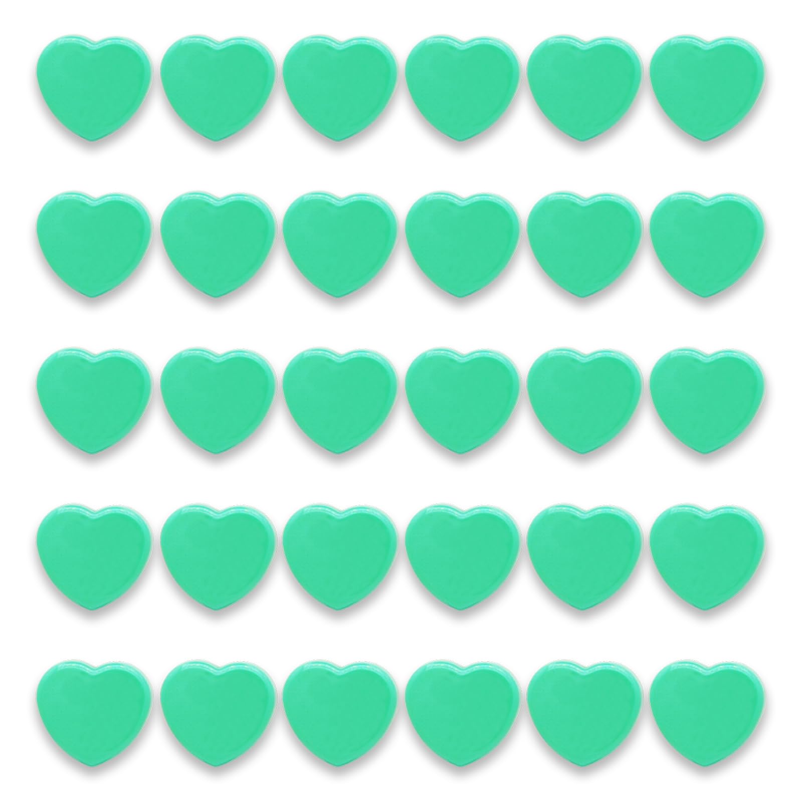PYJLBX Strong Fridge Magnets, 30Pcs Green Heart Whiteboard Magnets, Heavy Duty Mini Magnets for Adults, Small Cute Notice Board Magnet for Crafts, Office, Kitchen, Refrigerator, School, Home Organiser