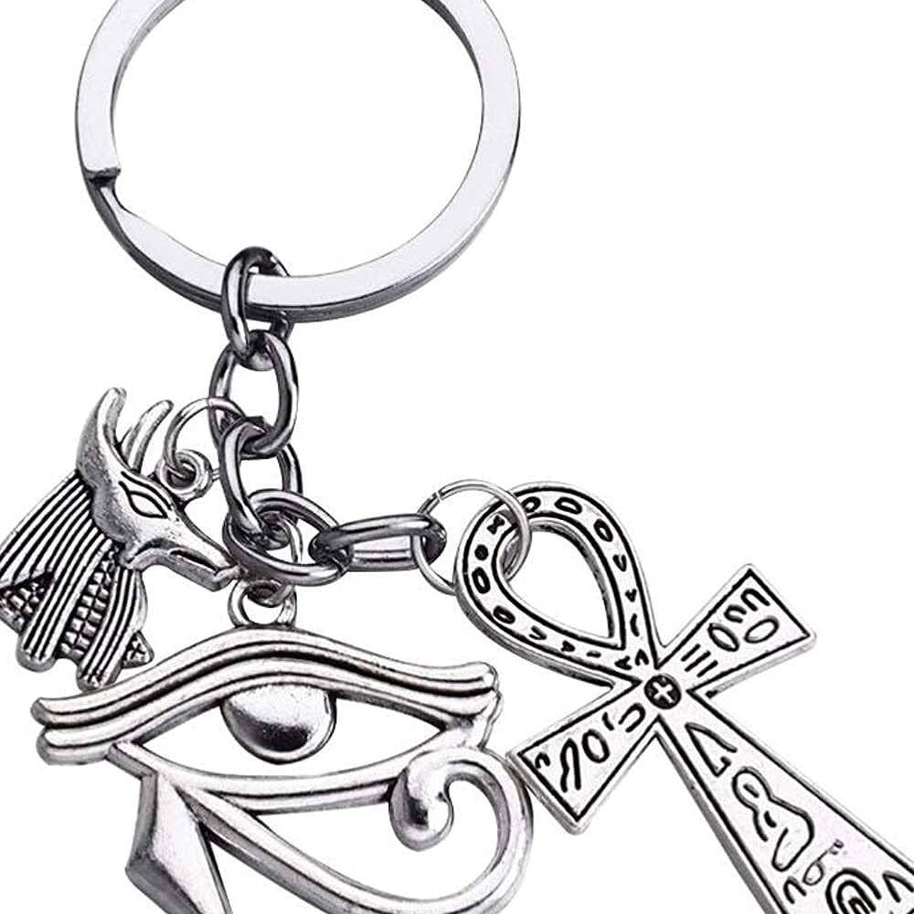 nanxing Ancient Egypt Symbol Keychains Egyptian Ankh Cross Charm