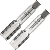 Aceteel M22X1.5 Metric Hand Thread Tap Right Hand | M22 X 1.5 Hand Tap 1Pair, Made of Alloy Tool Steel, Includes a Taper Tap and a Plug Tap, Used for Cutting Internal Threads