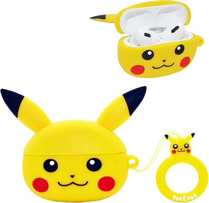 Amazon Airpods Proケース かわいい3dカートゥーンカワイイファニーファンairpodsプロケース ソフトシリコン耐衝撃 Airpodsプロ充電ボックス 男の子と女の子向け Airpodsプロスキンケース ピカチュウ イヤホン ヘッドホンケース オンライン通販