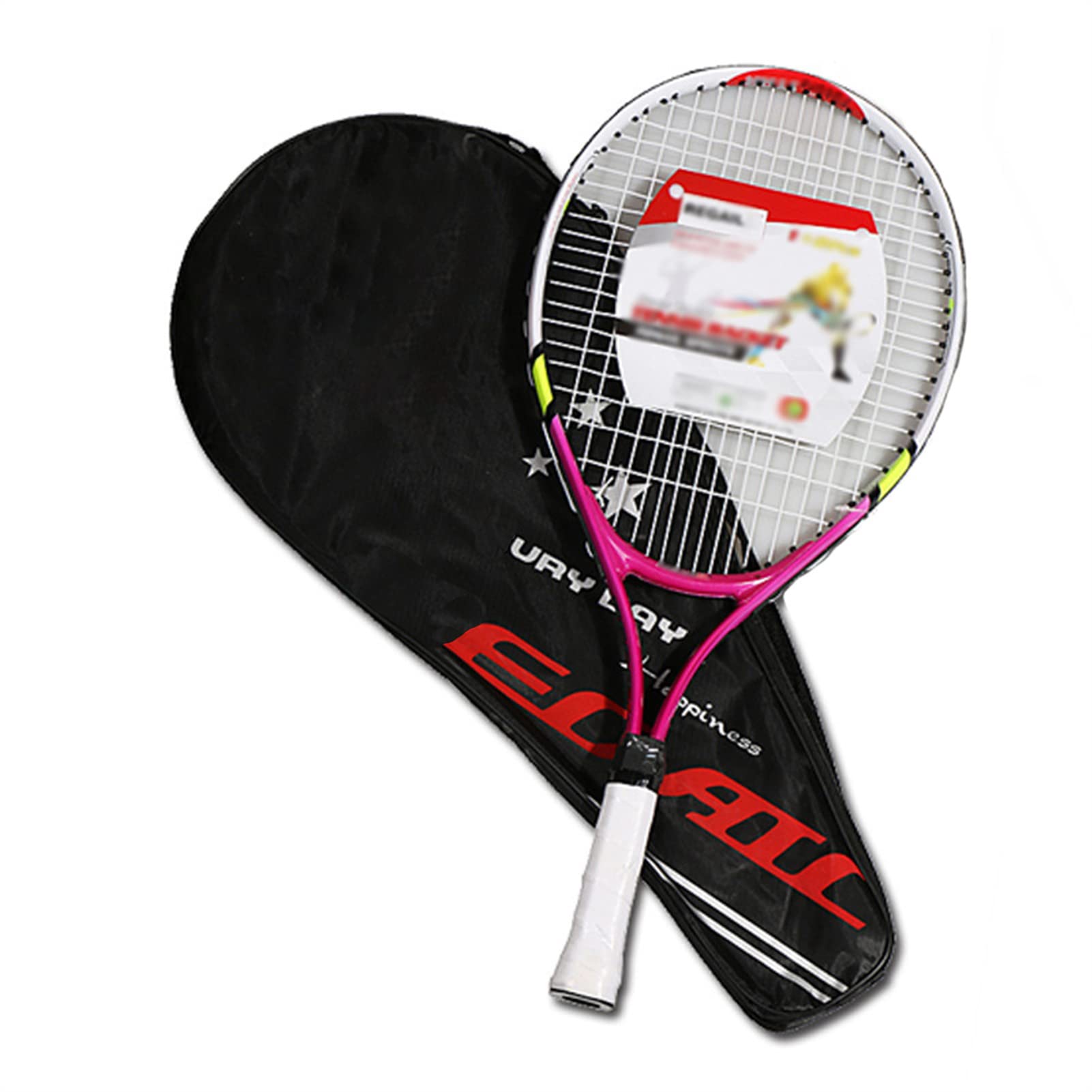 Lifup Sports Kids Recreational Tennis Racket, 23 Inch Tennis Racquet Best Starter Kit for Kids Age 12 and Under with Racket Cover Red 23 Inch