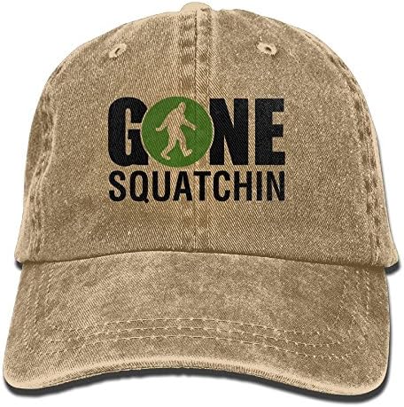 Arsmt Gone Squatchin Bigfoot Green Denim Hat Adjustable Mens Great Baseball Hats