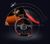 SFONIA Steering Wheel Cover 37-38cm Microfiber Leather Red Anti-slip 15 inch view 6
