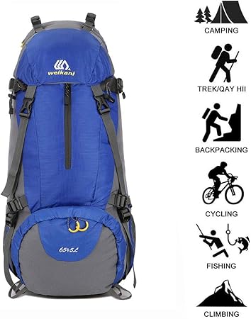 IYSI Mochila De Trekking Liviana con Cubierta para Lluvia Resistente Al