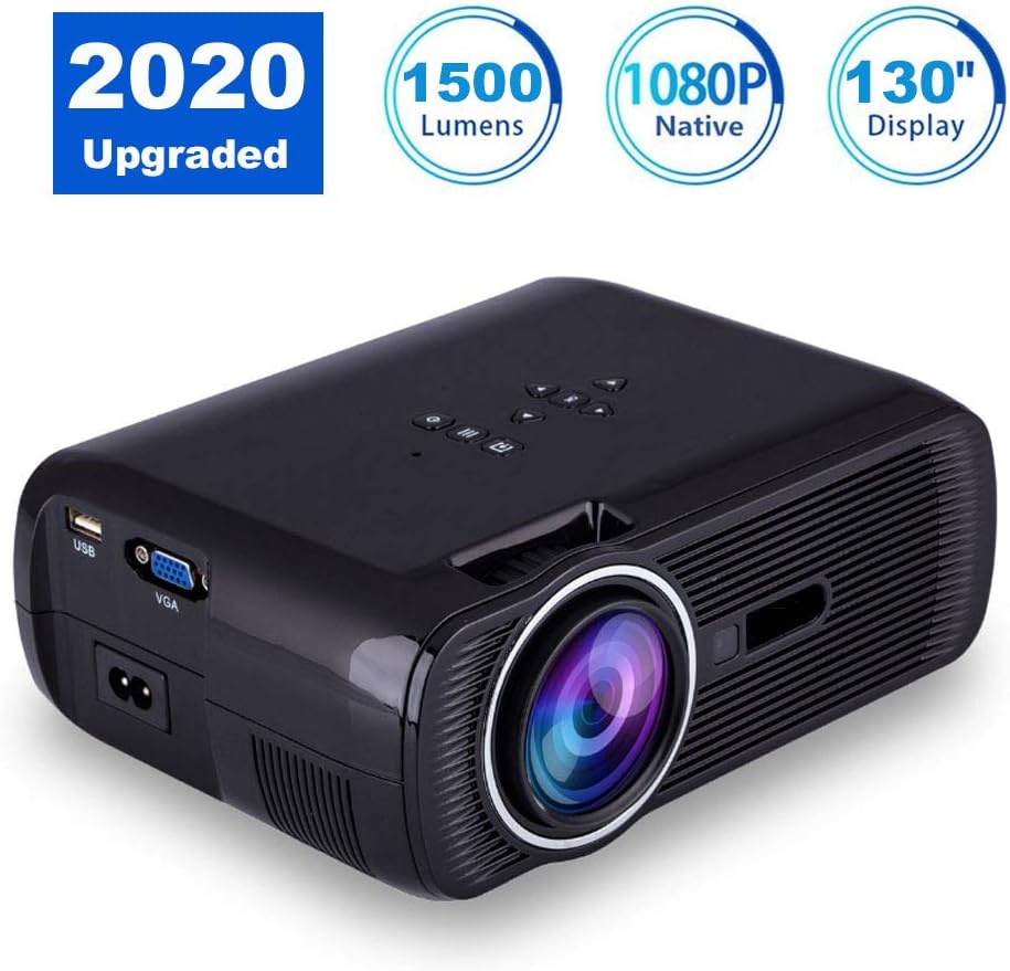 Vbestlife Cine en Casa Mini Proyector Portátil Full HD 1080p 1500 ...