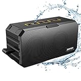 Bluetooth Speakers, Portable Wireless Bluetooth Speakers with Waterproof IP65, Built-in Mic, Dual-Driver, 66-Foot Bluetooth Range Computer Speaker with Enhanced Bass(Black-yellow)