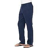 Mariyaab Men's 100% Linen Pants with Button Closure