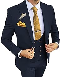 Men's 3 Piece Suit Slim Fit Suits One Button Blazer