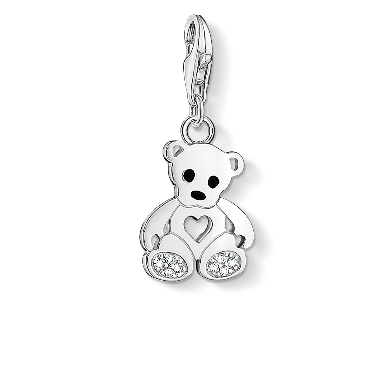 Thomas Sabo Women Charm Pendant Teddy Bear Charm Club 925 Sterling Silver 1119-041-14