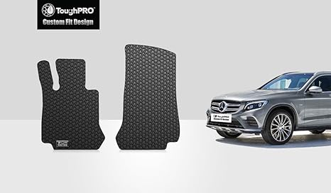 Toughpro Floor Mats Front Row Set Compatible With Mercedes Benz Glc All Weather Heavy Duty Made In Usa Black Rubber 2016 2017 2018