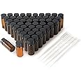 BKMAMLAB 10ml Amber Small Glass Vials 50pcs with Screw Caps(50pcs)