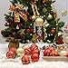 Valery Madelyn 24ct 60mm Luxury Red and Gold Shatterproof Christmas Ball Ornaments Decoration,Themed with Tree Skirt(Not Included)