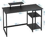 GreenForest GreenForest Computer Desk with Monitor Stand 100cm Black view 3