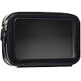 LOFOWN Clear Makeup Bag Small Cosmetic & Toiletry Bag Waterproof Travel Case Women's Pouch Organizer Makeup Bag for Car with Zipper (Black, Small)