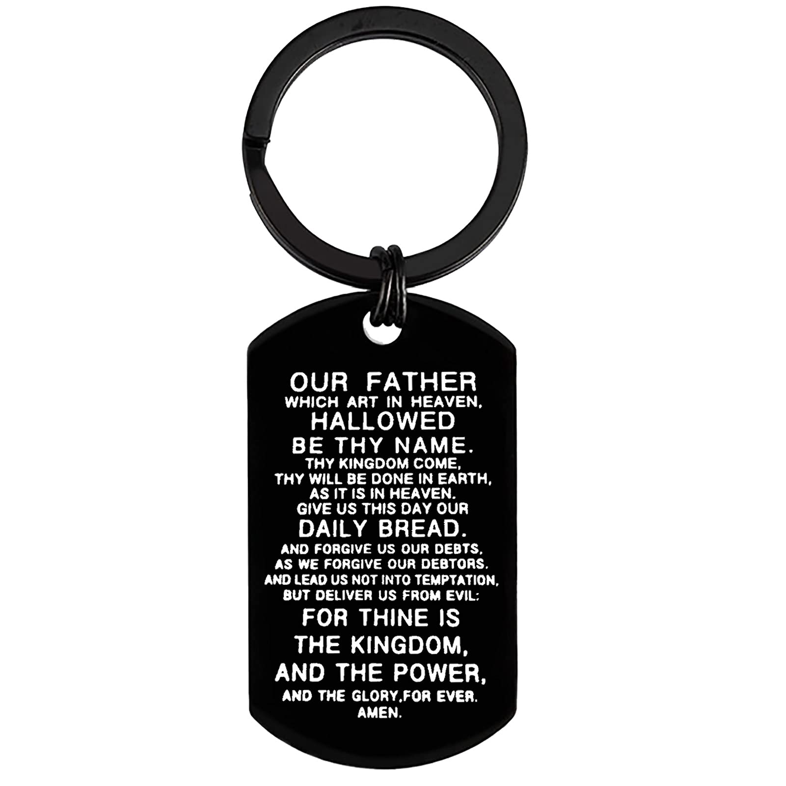 Christian Gifts Religious Keyring Inspirational Bible Verse Quotes Keychain Religious Believer Gift for Men Women Baptism Gift Encouragement Gift for Son Daughter Birthday Christmas Graduation Gifts