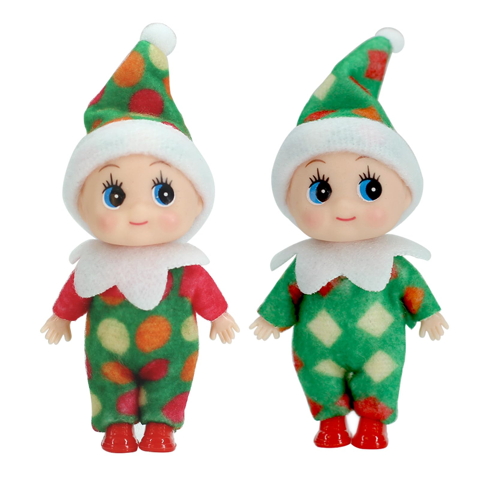 POPOYU Christmas Baby Elf Doll for Boys&Girls,Christmas Accessory Tiny Baby Elf Doll Xmas Tradition Mini Elf·Baby Dolls Novelty Toys,Baby·Elves Dolls Toy for Kids Xmas New Year Gift Stocking Stuffers