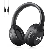 F2 FM Radio headphones wireless Bluetooth 5.2 with Built-in Microphone, Portable Headset Radio Receiver, Wired/Wireless Over Ear Headphone, Soft Ear Muffs, Stereo Sound, for Work/Travel/Moving/Jogging