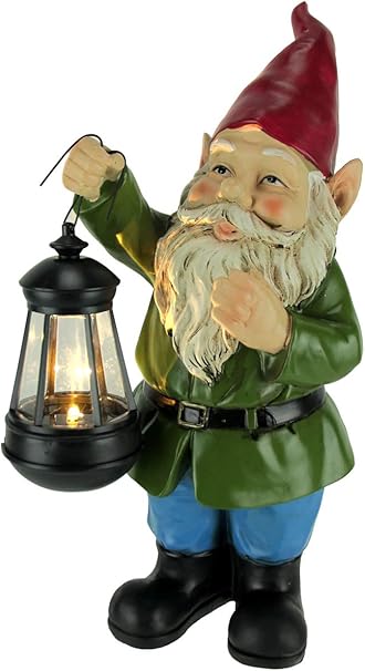 14 Gnome Holding A Solar Lantern Amazon Ca Patio Lawn Garden
