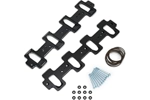 PQY Rectangle Intake Manifold Adapter Plates For LS1 Cathedral Port Cylinder Head to LS3 LSA ZL1 CTS-V Black