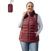 XALADU Plus Size Puffer Vest Women 1X-7X Water-Resistant Puffy Winter Vest Packable Lightweight Puffer Vest