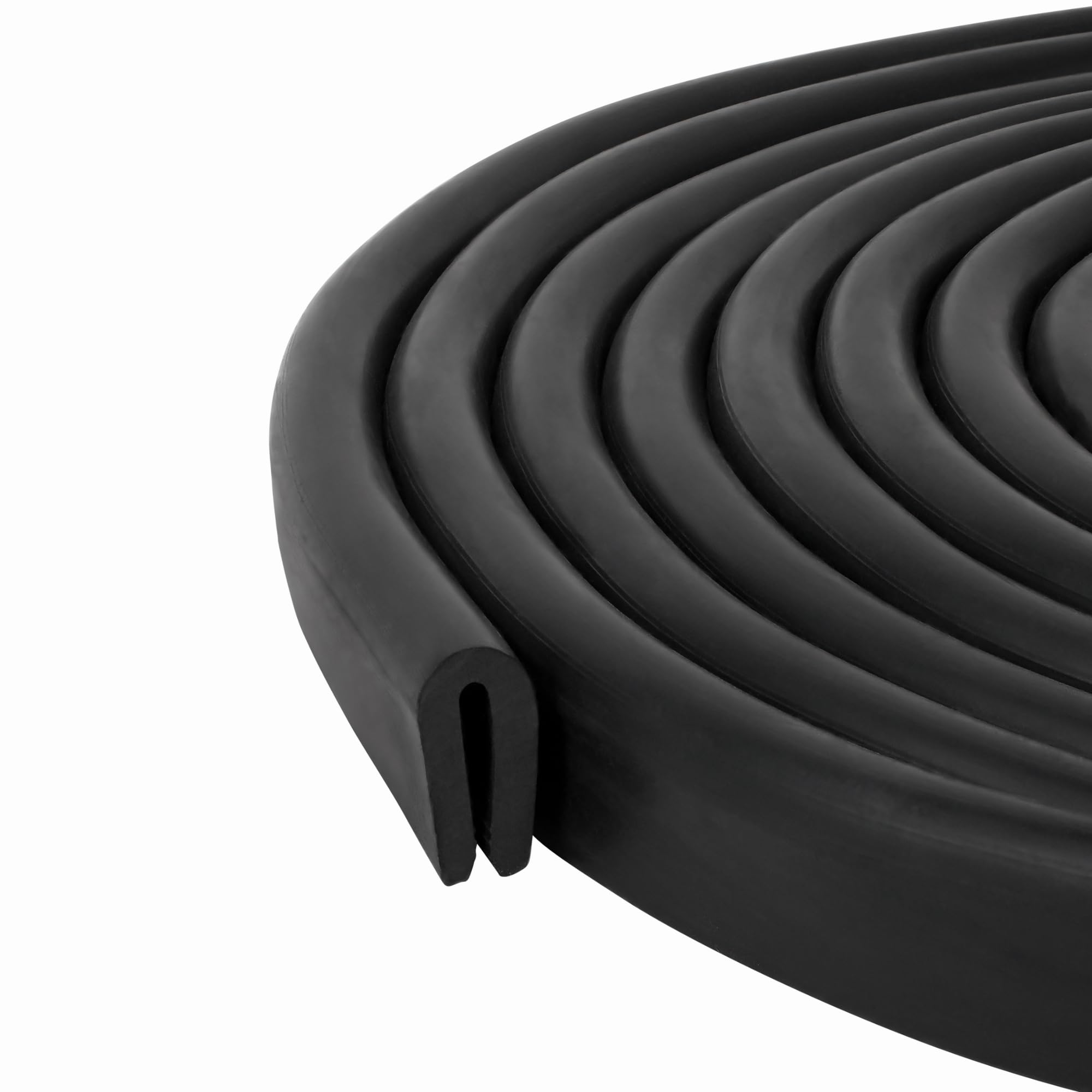 M M SEALS D044-5F Black U Channel Edge Trim Seal EPDM 13.6mm high x 2.3mm Wide (1.5 Meter)
