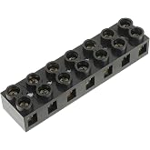 JAMHER 1PCS Dual Rows Terminal Block 500V 60A 7 Position Screw | Electrical Barrier Terminal Strip Block, Suitable for home appliances, motors, machinery and other scenarios