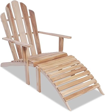 Daonanba Fauteuil De Jardin En Teck Adirondack Chaise Longue Chaise Longue Chaise De Jardin Confortable Durable Amazon Fr Jardin