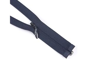 Size #5 Invisible Separating Zipper, 11" Length, Navy Blue, Bias Bespoke Brand