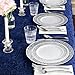 80 Disposable Plastic Plates | Durable White China Like Dinnerware | 160 Upscale Collection Plastic Silverware Set | Excellent for Weddings, Fine Dining, & Birthday Parties | White (240 Ct)