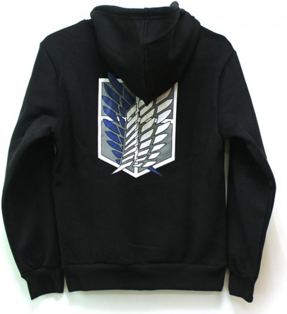 Goqun Attack on Titan Jacket Zip Hoodie Sweater Unisex Cosplay Costume for Boys Adults